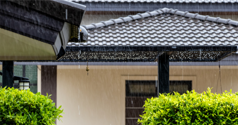 tiled roof house